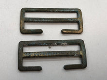 Load image into Gallery viewer, Original WW2 British Army Small Pack / Large Pack Strap Brass Buckles
