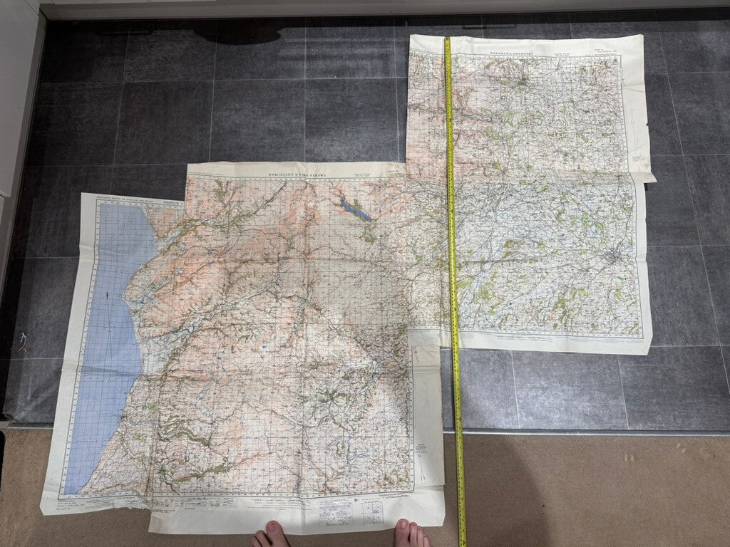 Original WW2 British Army GSGS Map of England & Wales 4/5 Maps Combined Together - The Militaria Shop