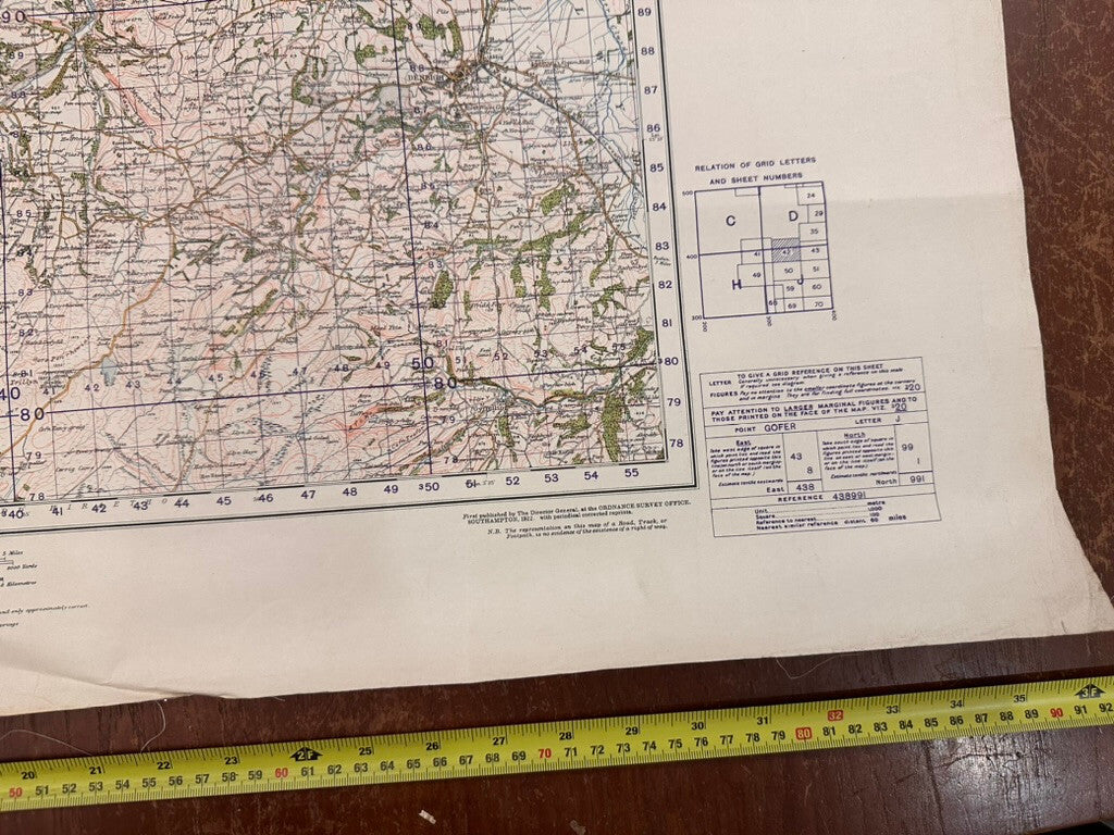 Original WW2 British Army GSGS OS Map of Great Britain - Llandudno & Denbigh - The Militaria Shop