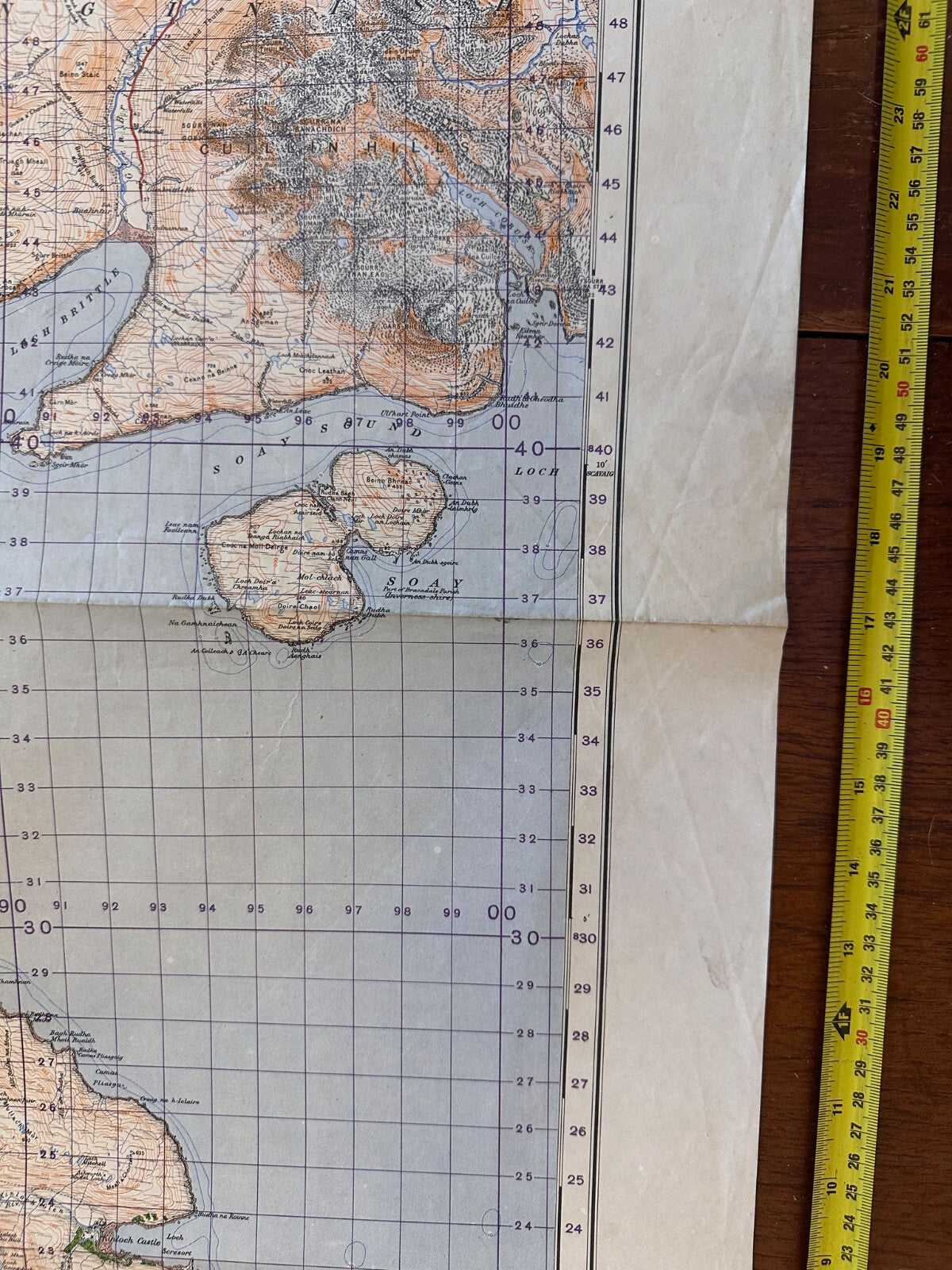 Original WW2 British Army GSGS Map of Scotland - Cuillins, Rhum & Canna - The Militaria Shop