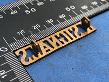 Load image into Gallery viewer, Original WW2 Brass British Army Shoulder Title Royal Signals
