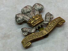 Load image into Gallery viewer, Original WW1 / WW2 XII Royal Lancers - Cap Badge
