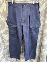 Load image into Gallery viewer, Genuine British Royal Navy Surplus Combat Trousers Navy Blue - 80/96/112
