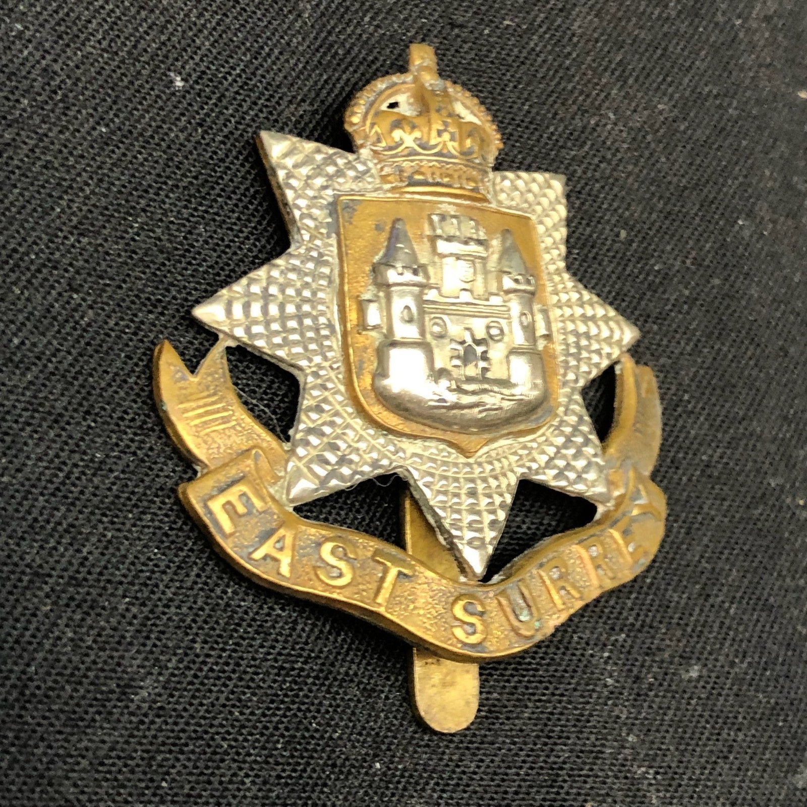 Original British Army Cap Badge - East Surrey Regiment - The Militaria Shop