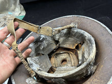 Load image into Gallery viewer, Original WW2 British Home Front Warden&#39;s Helmet-Complete Early Liner &amp; Chinstrap
