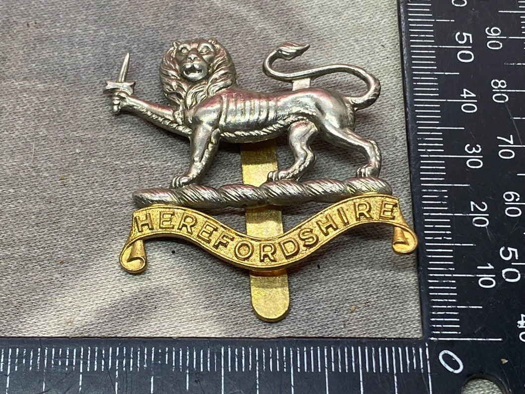 WW1 / WW2 British Army - Herefordshire Regiment Cap Badge - Reproduction