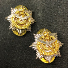 Load image into Gallery viewer, Original British Collar Badge Pair - Queens Own Gurkha Logistics Regiment - The Militaria Shop
