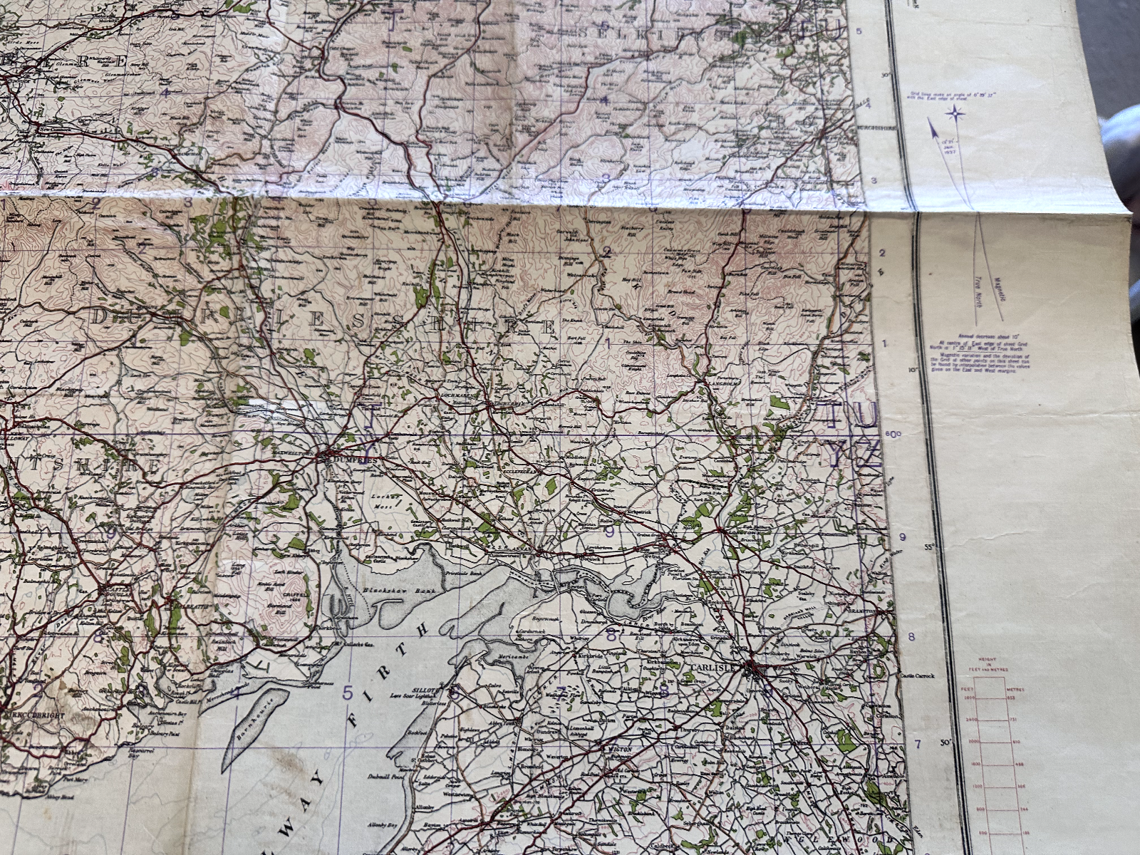 Original WW2 British Army GSGS OS Map of Scotland - South West - The Militaria Shop