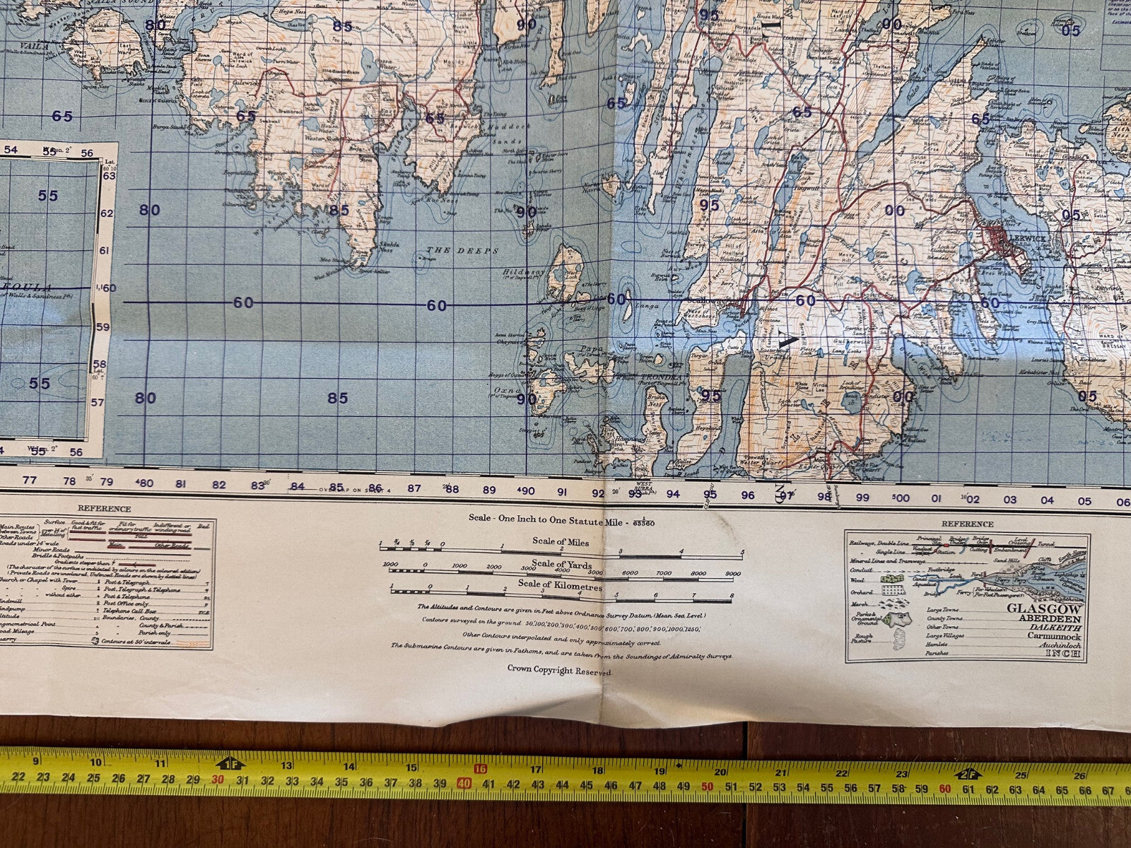 Original WW2 British Army GSGS Map of Scotland - Mainland Shetland Islands - The Militaria Shop