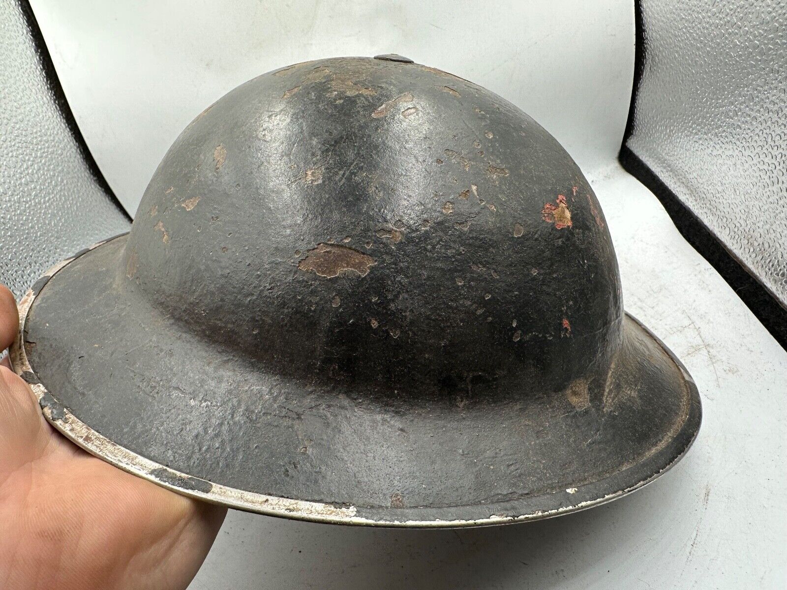 Original WW2 British Style South African Mk2 Army Combat Helmet & Liner - The Militaria Shop