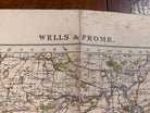 Original WW2 British Army GSGS OS Map of Great Britain - Wells & Frome - The Militaria Shop