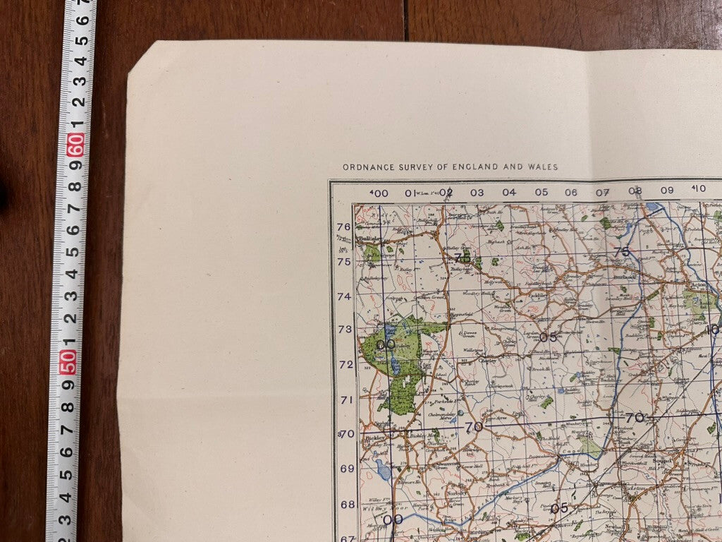 Original WW2 British Army GSGS OS Map of Great Britain - Stoke on Trent - The Militaria Shop