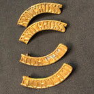 Original WW1/WW2 British Army Red Cross Northumberland Brass Shoulder Title Set - The Militaria Shop