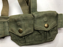 Load image into Gallery viewer, Original British Army WW2 37 Pattern Belt, Pouches &amp; Straps Set - 42&quot; Waist
