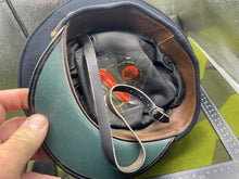 Load image into Gallery viewer, Original Vintage Danish Police Officer&#39;s Peaked Cap with Badge - Size 55cm - The Militaria Shop
