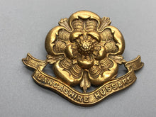 Load image into Gallery viewer, Original WW1 British Army Lancashire Hussars Cap Badge
