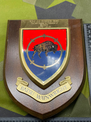 British Army Plaque to Major - 2nd in Command of Batsu Wainright - The Militaria Shop