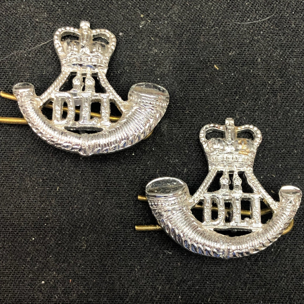 Original British Collar Badge Pair - Durham Light Infantry - The Militaria Shop