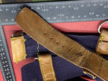 Load image into Gallery viewer, WW2 British Army Hussars Blue Canvas and Leather Belt with Fittings. 30 inch.
