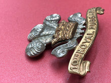 Load image into Gallery viewer, Original WW2 British Army Cap Badge - 10th Royal Hussars Regiment
