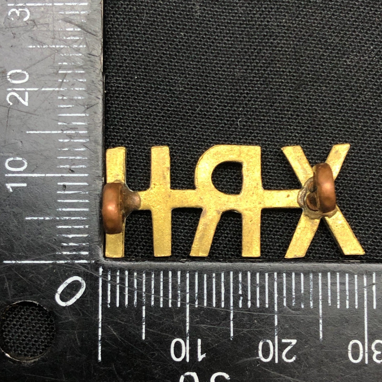 Original WW1 British Army Brass Shoulder Title - 10th Royal Hussars Regiment - The Militaria Shop