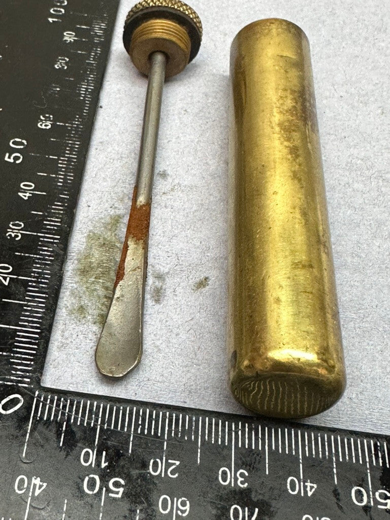 Original WW1 British Army SMLE Enfield Brass Oil Bottle - The Militaria Shop
