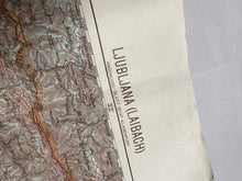 Load image into Gallery viewer, Original WW2 German Army Map of Slovakia - Ljubljana - 1940 Dated
