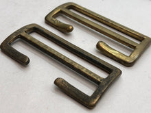 Load image into Gallery viewer, Original WW2 British Army Small Pack / Large Pack Strap Brass Buckles
