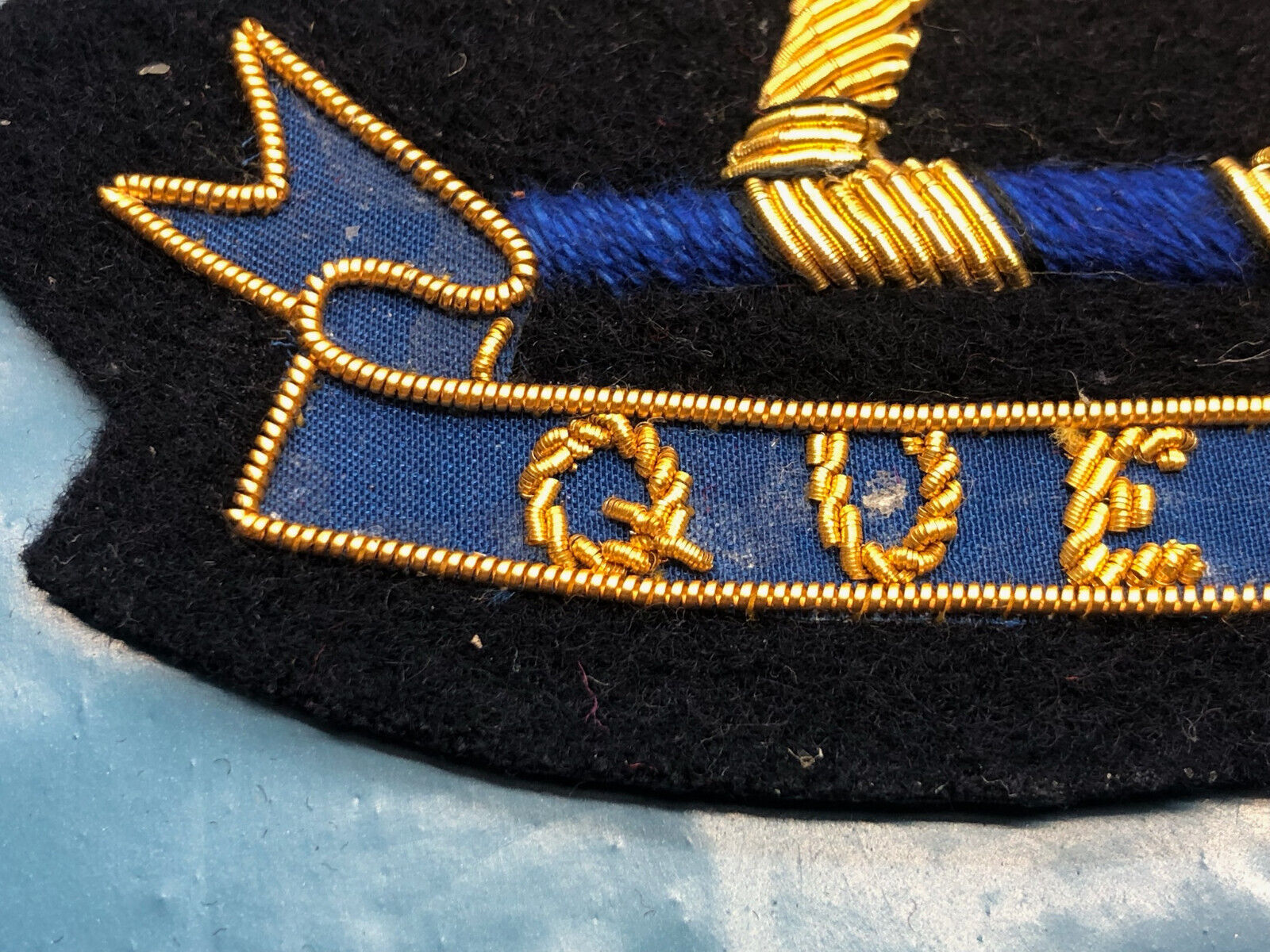 British Army Bullion Embroidered Blazer Badge - Queen's West Surrey Royal Reg - The Militaria Shop