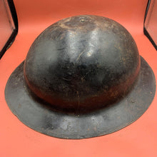 Load image into Gallery viewer, Original WW2 Mk1* British Army Brodie Combat Helmet &amp; Liner Set
