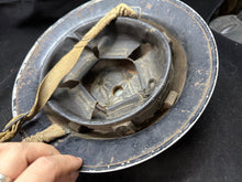 Load image into Gallery viewer, Original WW2 British Civil Defence Home Front Warden Helmet Complete
