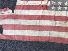 Load image into Gallery viewer, Original WW2 US Army 48 Stars &amp; Stripes Flag - Well Worn
