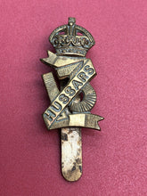 Load image into Gallery viewer, Original WW2 British Army Cap Badge - 13th Hussars
