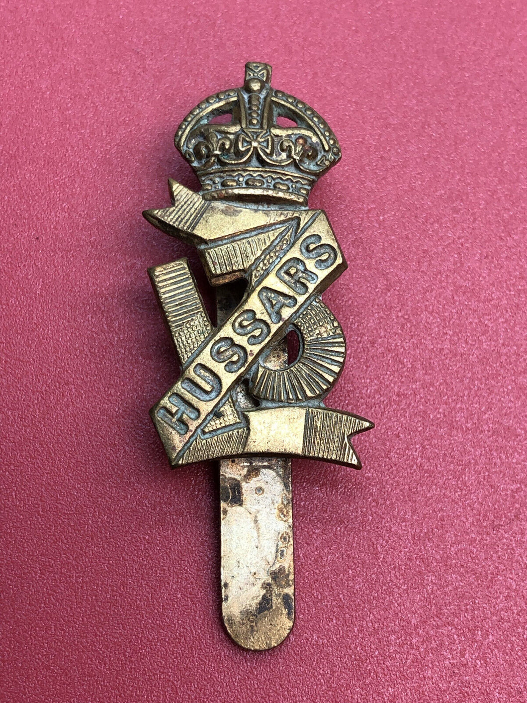 Original WW2 British Army Cap Badge - 13th Hussars