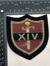 Load image into Gallery viewer, British Army Bullion Embroidered Blazer Badge - 14th Army Group
