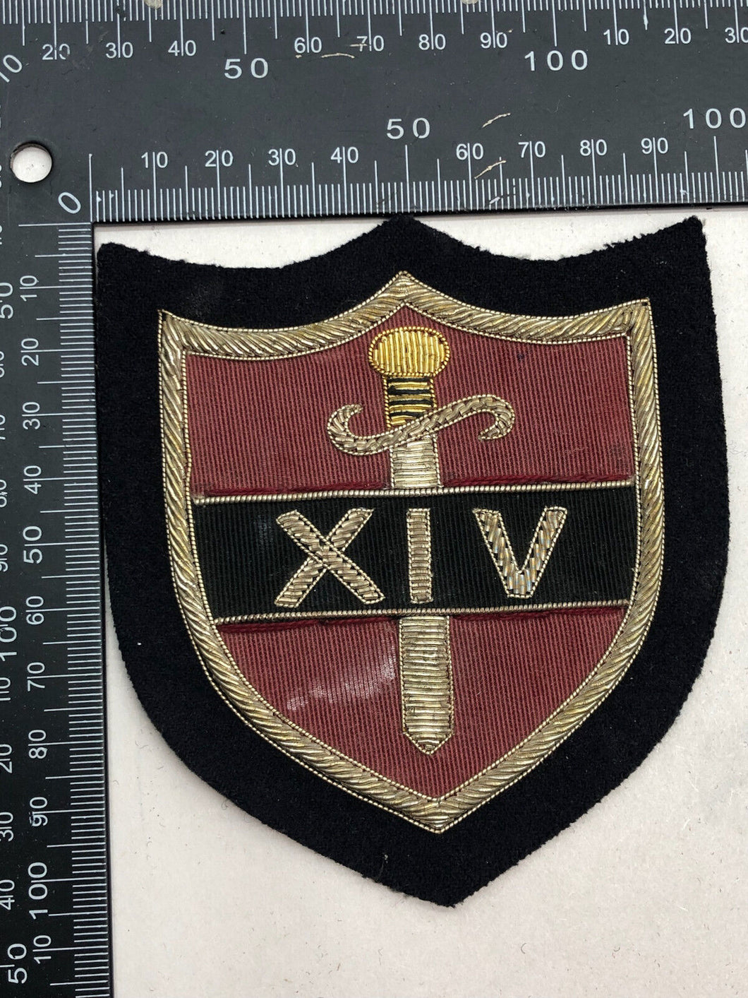British Army Bullion Embroidered Blazer Badge - 14th Army Group
