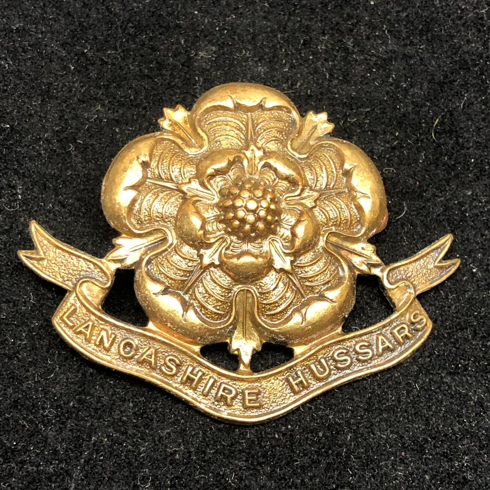 Original WW1 British Army Cap Badge - Lancashire Hussars - The Militaria Shop