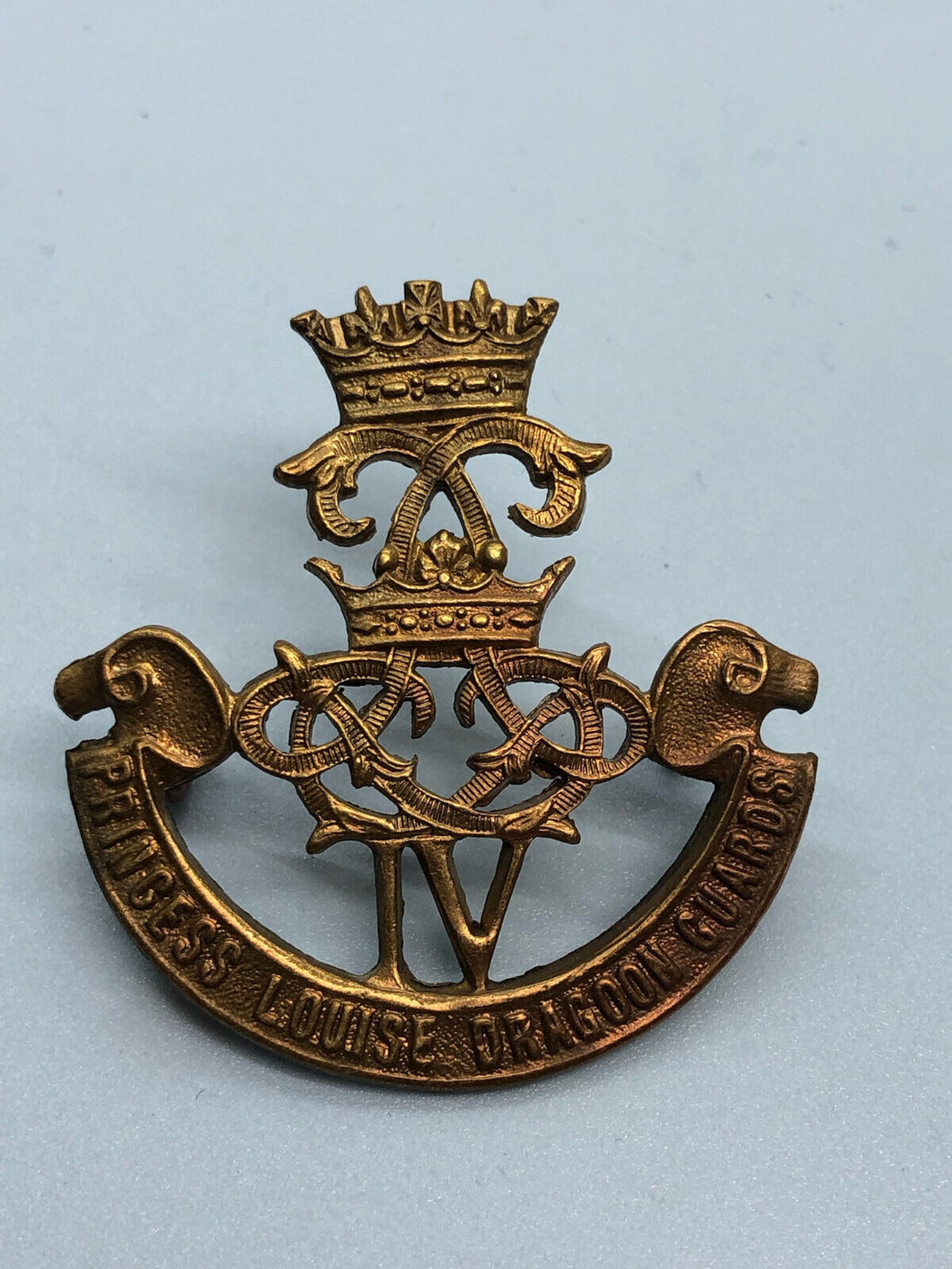 Genuine WW2 Canadian 4th Princess Louise Dragoon Guards Cap Badge