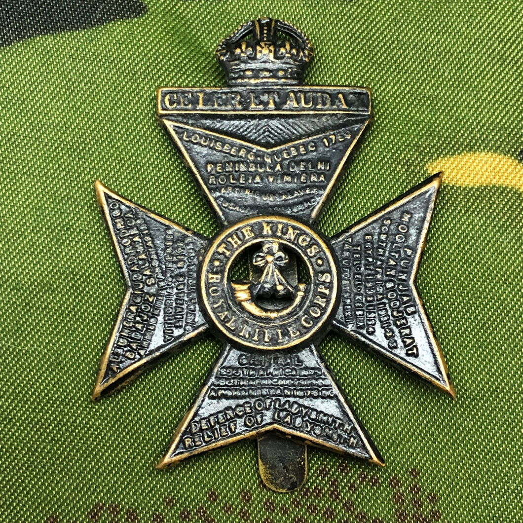 Original WW2 British Army Cap Badge - King's Royal Rifle Corps - The Militaria Shop