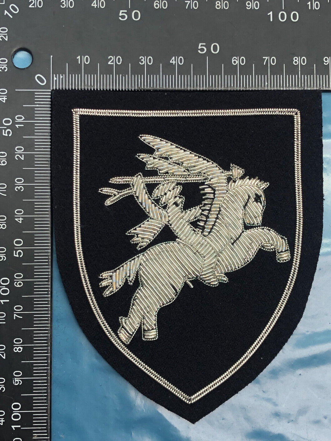 British Army Bullion Embroidered Blazer Badge - Airborne Regiment - Pegasus