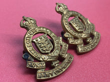 Load image into Gallery viewer, Original British Army RAOC Royal Army Ordnance Corps Collar Badge Pair
