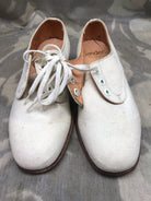 Genuine British Army Women's White Summer Shoes - WW2 Pattern - Size UK 2 L - The Militaria Shop