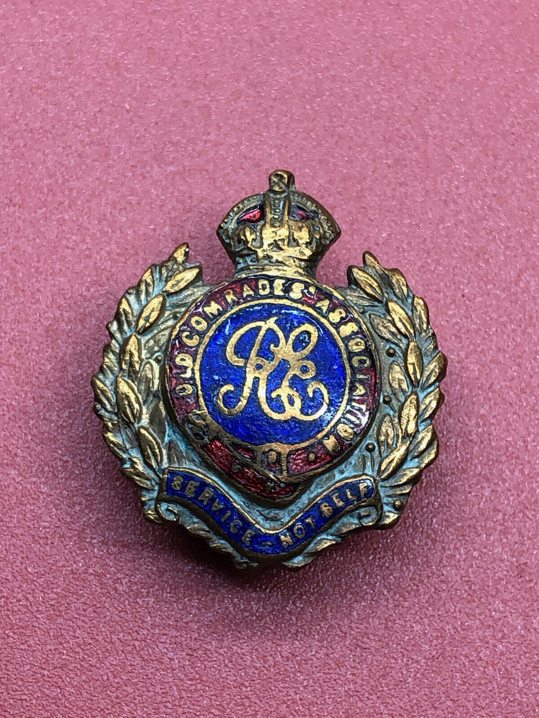 Original British Army Royal Engineers Enamel Brooch / Lapel Badge