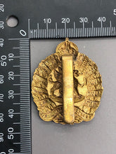 Load image into Gallery viewer, Original WW1 British Army Cap Badge - 1st Bn. Monmouthshire Regiment
