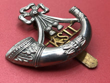 Load image into Gallery viewer, Original WW2 British Army King&#39;s Shropshire Light Infantry KSLI Cap Badge
