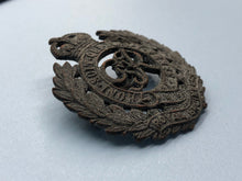 Load image into Gallery viewer, Original WW2 British Army Bakelite Economy Plastic Royal Engineers Cap Badge
