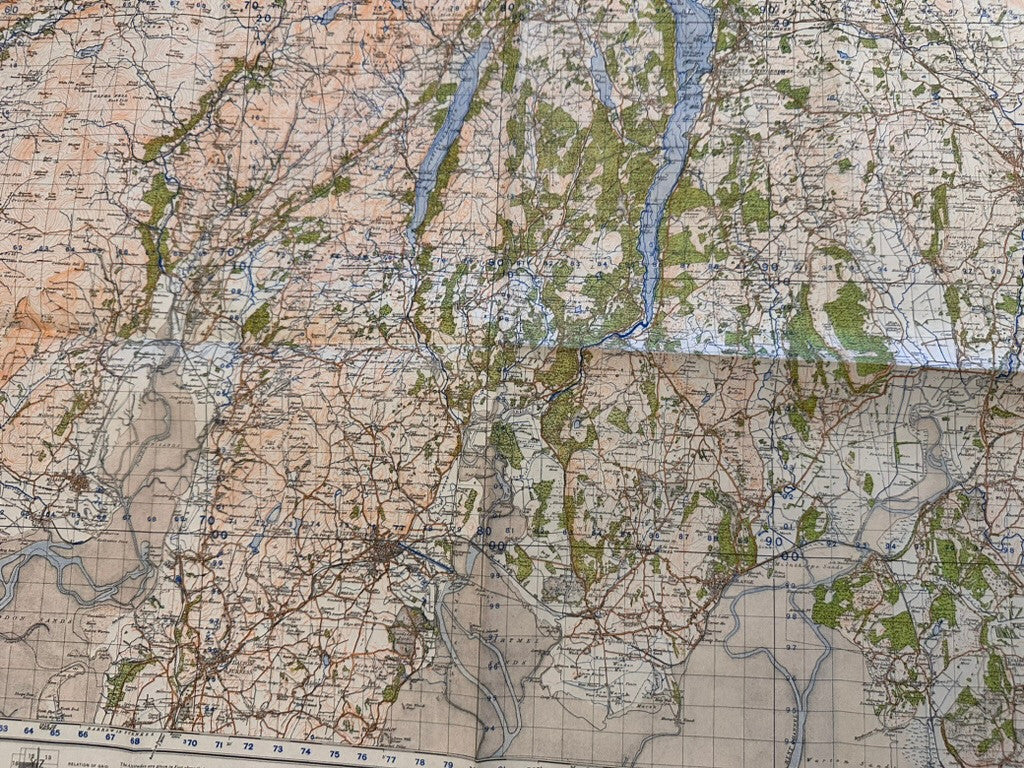 Original WW2 British Army GSGS Os Map of Great Britain - Windermere & Ulverston - The Militaria Shop