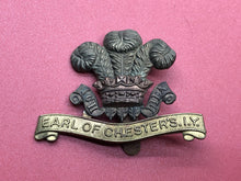 Load image into Gallery viewer, Original WW1 British Army Earl of Chester&#39;s Imperial Yeomanry Cap Badge
