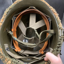 Load image into Gallery viewer, Genuine Dutch Army M53 Euroclone of US M1 Camouflaged Helmet &amp; Liner Set - The Militaria Shop
