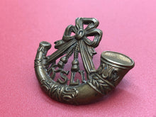 Load image into Gallery viewer, Original WW2 British Army Kings Crown Collar Badge - Shropshire Light Infantry
